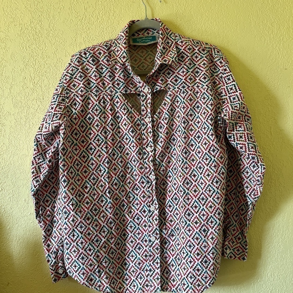 Vintage Cut out South Western Aztec Shirt!